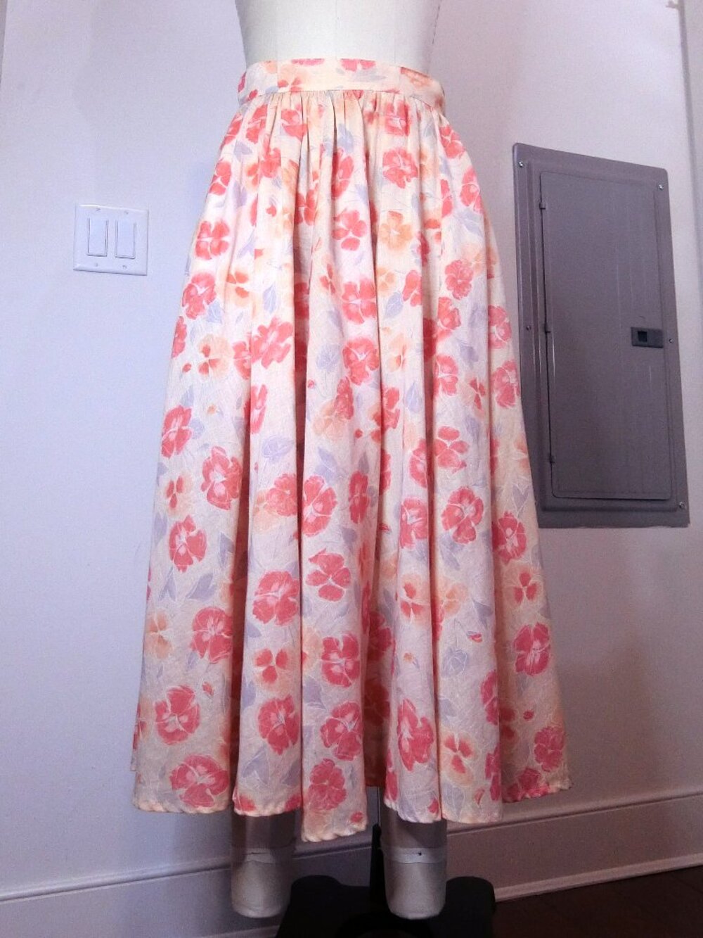 Vintage Carole Little Saint Tropez West Floral Maxi Skirt Size 8